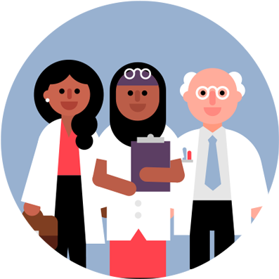Comprehensive eye exam qualified team