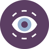 Diabetic eye care icon